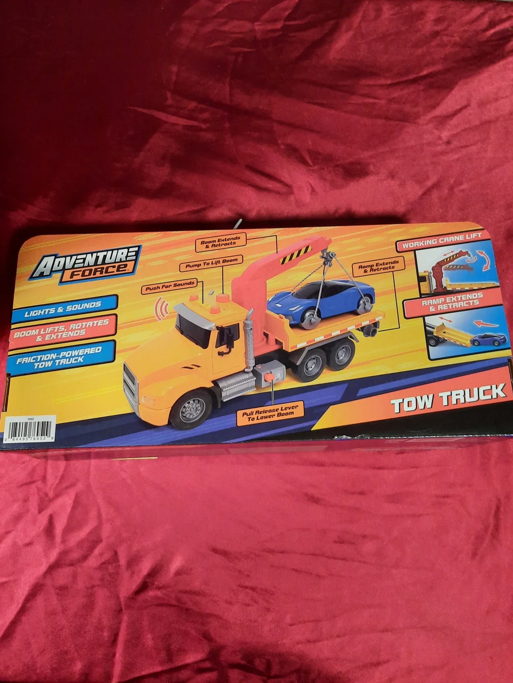 Adventure Force Yellow Tow Truck Playset with Car Accessory